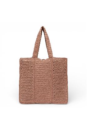 Borsa Gianni Chiarini in paglia crochet colore rosa antico. GIANNI CHIARINI | 11955-BLUSH